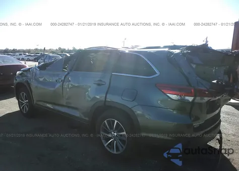 2017 Toyota Highlander Xle z USA, uszkodzony, nr VIN 5TDKZRFH0HS217766